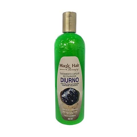 Magic Hair Therapy Tratamiento Capilar Restaurador Diurno con frutas naturales contiene aguacate. Capilar Treatment for the night.