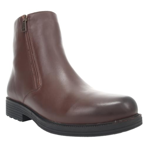 Image of Propet Mens Troy Zippered Round Toe Casual Boots Ankle - Black