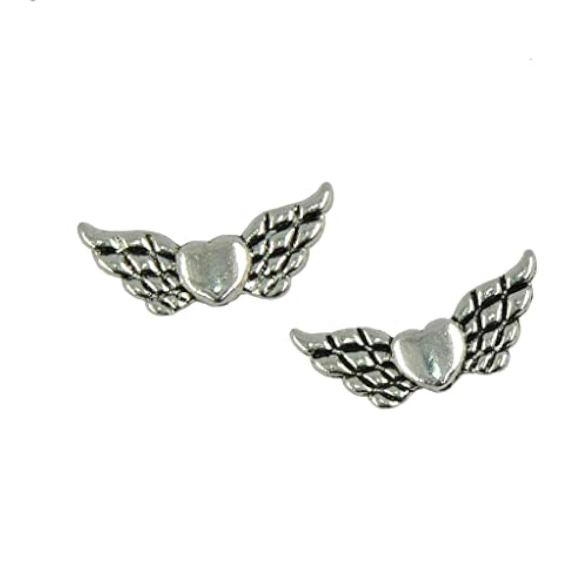 150 Pieces Tibetan Silver Angel Wing Spacer Beads