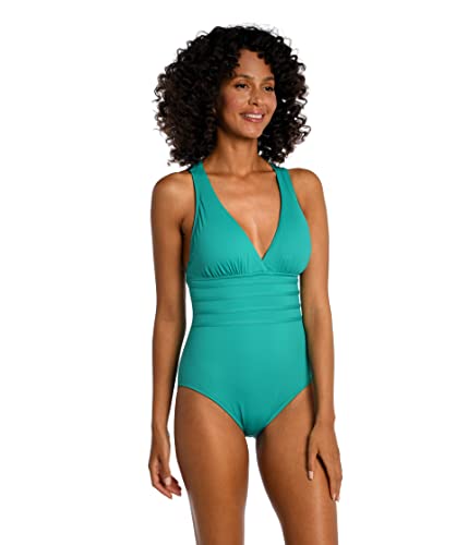 La Blanca Women's Island Goddess Multi-Strap Cross Back One Piece Swimsuit, Emerald, 16 #TOP15
