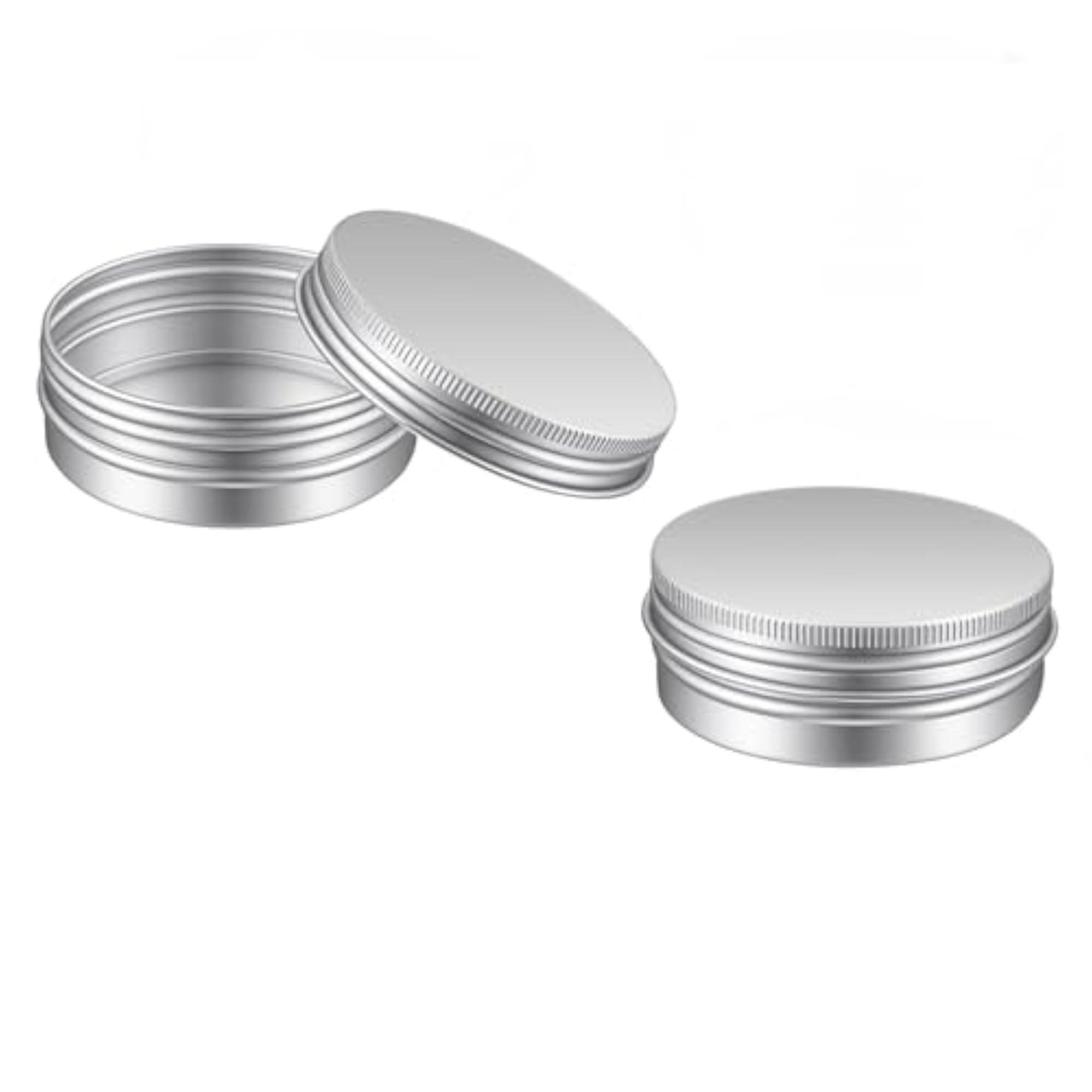 2PCS Cream & Lip Balm Containers, 60ml Circular Design