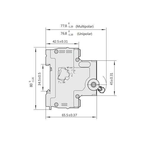 Disjoncteur rail DIN NXB-63 2P interrupteur miniature AC 230V 400V - 2