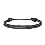 Thick Wax Nylon Cord Bracelet for Men or Women - Surfer Friendship string Unisex Adult Waterproof Boy Girl Gift (one size, Black)