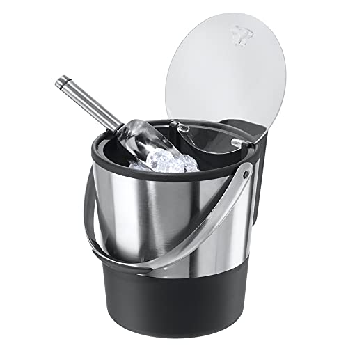Image of Oggi Insulated Ice Bucket with Lid and Stainless Steel Wine Cooler