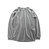 Mens Heavyweight Cotton T Shirt Long Sleeve Oversized Solid Color Plain Casual Top, Yellow, S #1