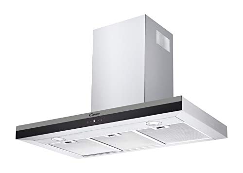 Candy-Essenza-CTS9CEX-Campana-extractora-90-CM-4-Niveles-Potencia-213W-596M3H-Salida-Libre-y-Recirculante-Temporizador-Filtros-Carbono-3-Paneles-Antigrasa-LED-4769DB-Clase-A-Inox-y-Negro