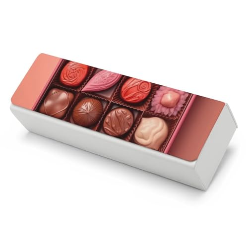 LMNGH Estojo de óculos de sol de concha rígida capa de óculos de sol de peixe colorido estojo de óculos de sol concha suporte de óculos para trabalho, Uma caixa de chocolate, tamanho �nico