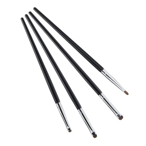 Mikinona 4 piezas Pinceles Delineadores Ojos para Maquillaje Femenino Aplicadores para Sombras y Delineado Brochas Profesionales Portátiles para Personal y Profesional