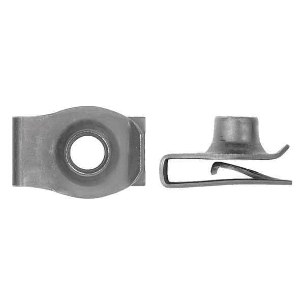 Spring Nut, M10-1.50, U Shape, Steel, Phosphate Finish, 25 PK
