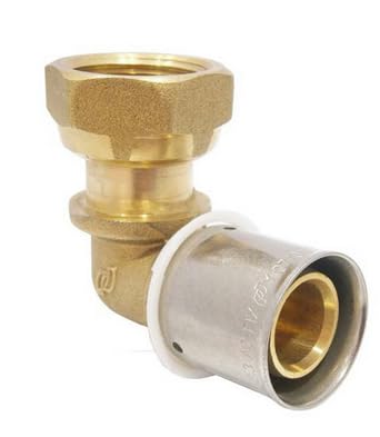 Coude femelle PER à sertir ecrou tournant (12-3/8)