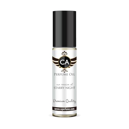 CA Perfume Impression of Starry Night Unisex Fragrance Oil Amber Floral Scent Long Lasting Perfumes for Women &amp; Men Travel Size TSA Ready Mini Parfum Body Oil Roll-on 0.33 Fl Oz 10ml