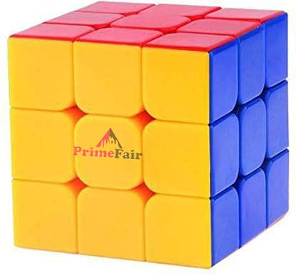 PRIMEFAIR Magic 3X3x3 Puzzle Speed Cube HIGH STAYBILITY with Sticker Smooth Swing for Faster Movement 1 PIES Entertainment Entertainment Toys Boys & Girl's