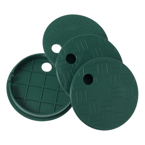 Kichvoe Tapa de Caja de Válvulas de Rociadores 6 Pulgadas Verde, 4 Piezas, Cubierta para Control de Riego en Campos Agrícolas y Sistemas de Agua Subterráneos