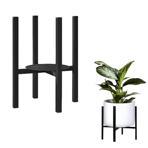 Skymico Verstellbarer Pflanzenständer für Innen Außenbereich,Blumentopfständer mit Tabletts für verschiedene Topfgrößen 38cm hoch, Blumenständer aus Metall Schwerlast-Halterungsgestell