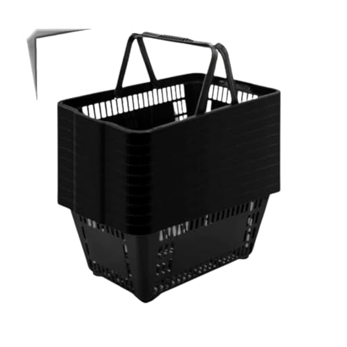 Kit com 10 Cestinhas Plásticas para Comércio 16L | Cestas Reforçadas, Leves e Duráveis para Supermercado e Loja