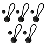 Gettimore 5-teilige elastische Kordelschnalle mit Knauf zum Festziehen von Segeltuchknauf für Boot, LKW, Auto, Wohnmobil, Zeltabdeckung, Outdoor-Reisen