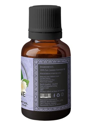 Image of Heilen Biopharm Jasmine Essential Oil - 15 mL Bottle Pack of 1, For Skin & Aromatheraphy