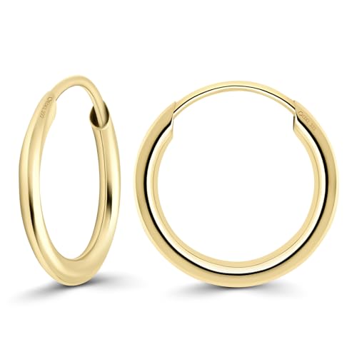 EDELIND Kinderohrringe Echt Gold 333 Creolen 11mm Breite 1,3mm Hoop...