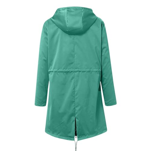 OIOLOYJM Yellow Rain Jacket Womens Waterproof with Hood Light Weight Jackets for Women Casual Fall Winter Plus Size Raincoat