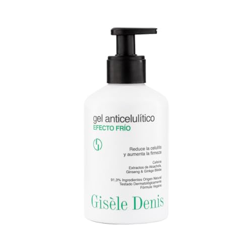GISÈLE DENIS - Gel Anticelulítico 250 ml, Efecto Frío, Firmeza y Elasticidad, Tratamiento Corporal, con Cafeína, Alcachofa, Ginkgo Biloba, Ginseng y Equiseto, Absorción Inmediata, Fórmula Vegana