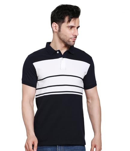 Image of Scott International Men's Rich Cotton Regular Fit Striper Polo T-Shirt |