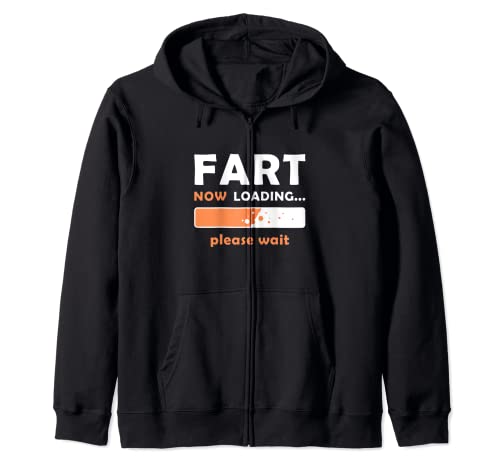Fart Now Loading Funny Dad Jokes Día del Padre Hombres Sudadera con Capucha