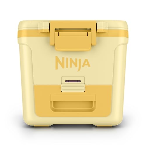 Image of Ninja | FrostVault 30QT Cooler with Wheels | Insulated with Temp Dry Storage Drawer | Keeps Ice Cold for Days | for the Beach, Camping, Picnics & More | Daffodil Daze | FB230YL