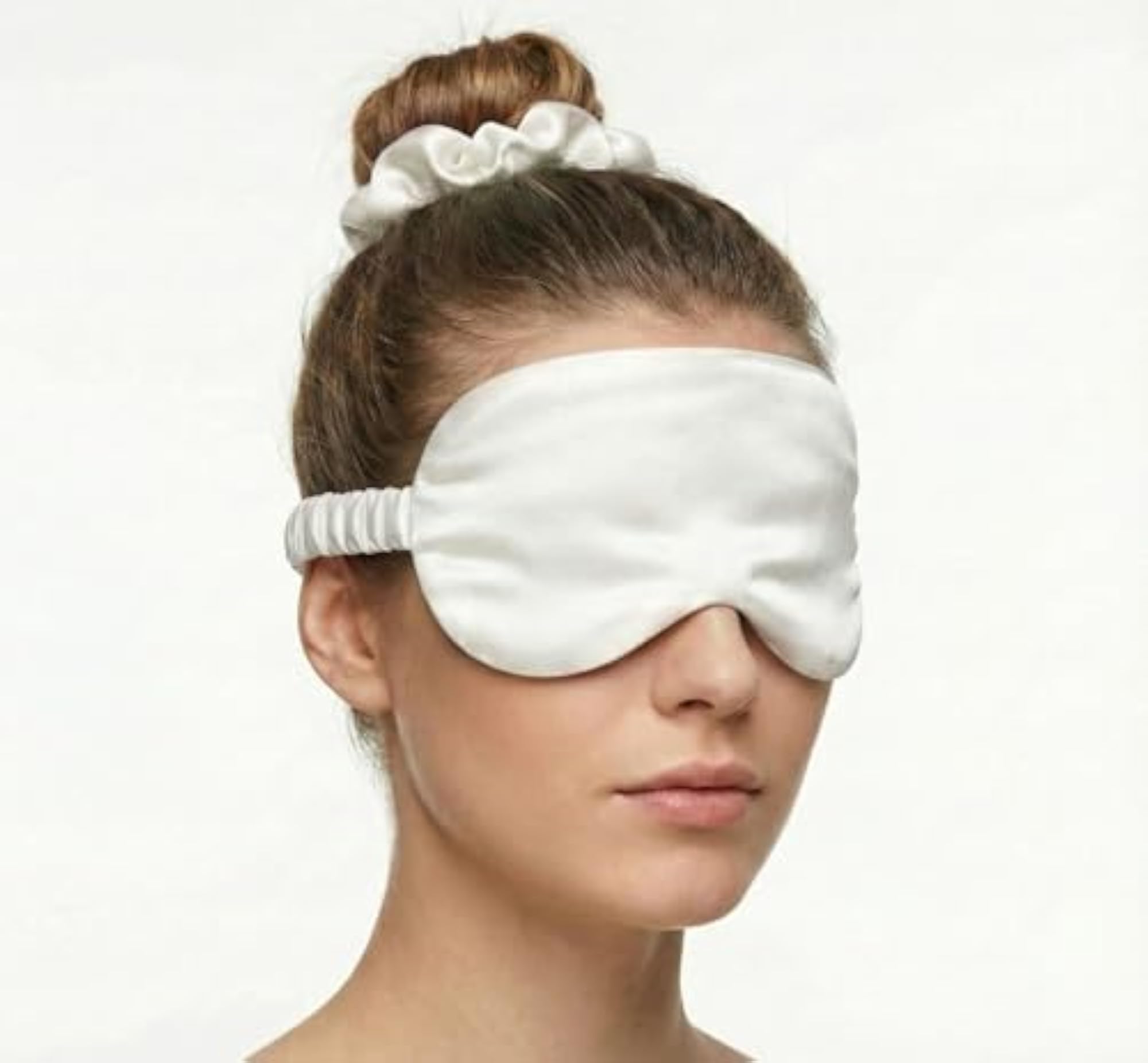 Premium Satin Sleep Mask & Matching Scrunchie Set for Women