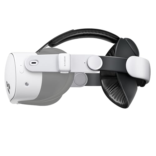 BOBOVR E3 Head Strap, Compatible with Quest 3/3S, Rear Balance System with Adjustable 70g...