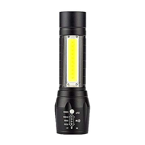 Rangwell 2in1 Waterproof Rechargeable Zoomable LED 3 Mode COB Table Lamp Metal 9W Flashlight Torch Home/Outdoor Lamp - Pack of 1