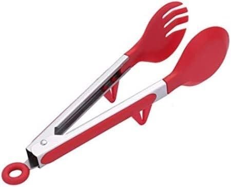 Stainless Steel Tongs,Kitchen Tongs, Camping Kitchen Caricature Hand Grip Anti-scalding Food Tongs, Extension With Stand Cooking Barbecue Tongs, Barbecue, Silicone Food Tongs Can Be Exploited In The K