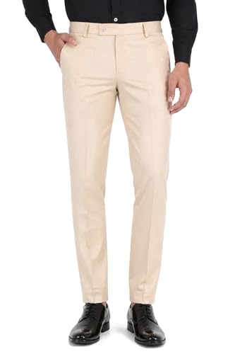 Image of Formal Pants for Men Office Wear - Premium Slim Fit Formal Trouser for Men, College Pant for Boys, Gents Bottom Formal wear for Office Meeting, Party, Gathering, Wedding