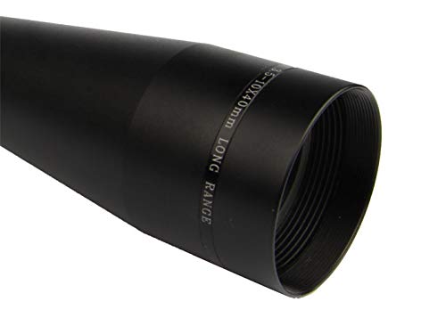 Lunette de visée pour Fusil Tactique 3,5-10X40mm Airsoft Sniper Scope Rapid Rangefinder Réticule Lumineux Rouge avec Anneaux de Montage Libres 20mm/11mm