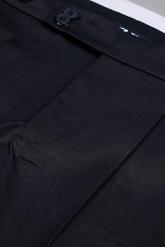 Image of SNITCH Black Gurkha Slim Fit Adjustable Buckle Trousers