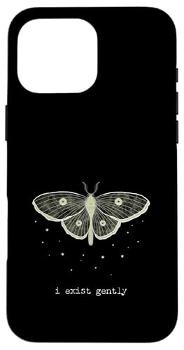 Pretty Moth - "i exist gently" ? ���_���A�C�f���e�B�e�B���b�Z�[�W �X�}�z�P�[�X iPhone 16 Pro Max �p