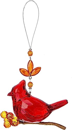 Ganz Autumn Cardinal Ornament, 3-inch Length, Acrylic and Iron