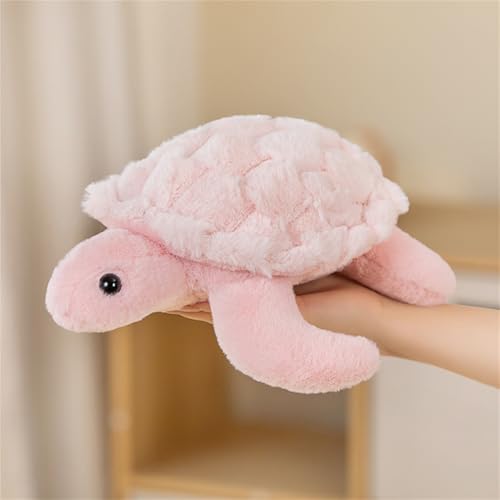 Herfair Tortugas de peluche de peluche, tortugas de peluche, juguete de peluche, muñecos de peluche, cojín suave, regalo para niños (28 cm, rosa)