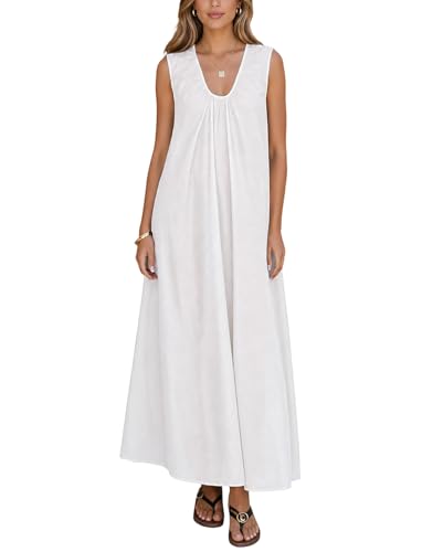 KFUBUO Sundresses for Women 2026 Casual Summer Dresses Sleeveless Sun Dress