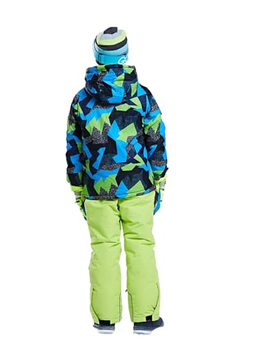 Image of WOWULOVELY Big Boy's 2-Piece Colorblock Snow Pants and Jacket Snowsuit Ski Suit