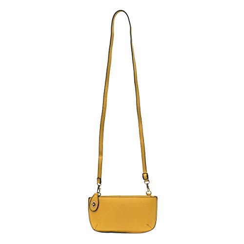 Image of Joy Susan Women's Fashion Purse Mini Crossbody Wristlet Clutch Handbag - Mustard