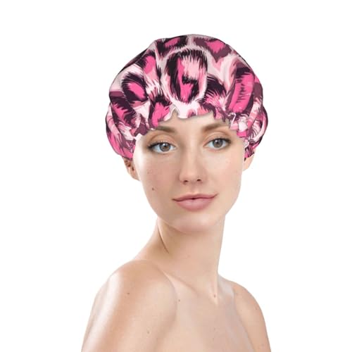 Bonnet de douche haut de gamme double couche imperméable effet fourrure - 4