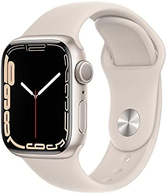 Apple Watch Series 7 (GPS, 41mm) - Starlight Aluminium Case with Starlight  Sport Band - Regular: Smartwatches: Amazon.com.au