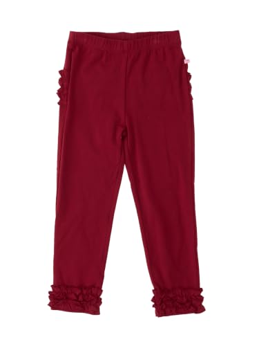 Image of RuffleButts Toddler Girl Merry & Bright Ruffle Leggings - Ankle Leggings