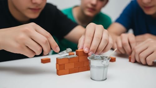 Image of Little Birdie MDF Foundation Bricks W16 X H21 X D 12 mm (100pcs) | Realistic Miniature Bricks for Model Homes and DIY Projects