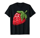 Pixel Fraise I Pixel Art Fruits Gamer Retro Artiste T-Shirt