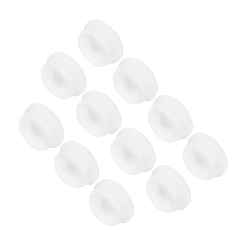 Image of MECCANIXITY 11Pcs T-Shaped Silicone Plugs 34.8mm 1-3 /8 Inch Dia Snap in Plug Hole Seal Cover Round Rubber Stopper for Kitchen Rubber Bulkheads Waterproof Sealing Plugs White