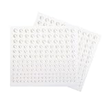 Rowwait 330pcs Self Adhesive Pearls Gems White Flat Back Pearl Sticker, 4 Size Sticker Self-Adhesive Craft Faux Embellishment for Face Makeup Nail Art DIY Crafts(2 Sheets)