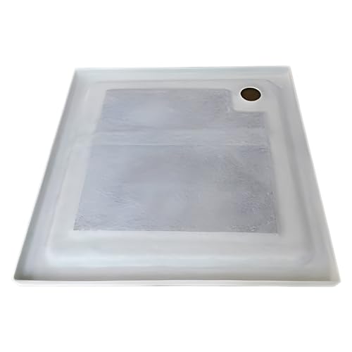 LUXESPIRE Duschwanne Ohne Ablafgarnitur 90x90cm flache weiß Duschtasse aus langlebigem Sanitäracryl – Bild 5