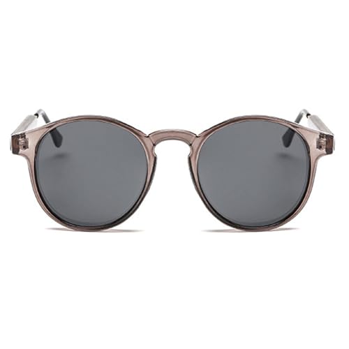 Lunettes de soleil rondes rétro transparentes et protection UV400 mixte