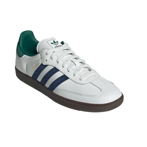 adidas Samba OG Men's Sneaker, Core Black/Cloud White/Collegiate Green, Size 122